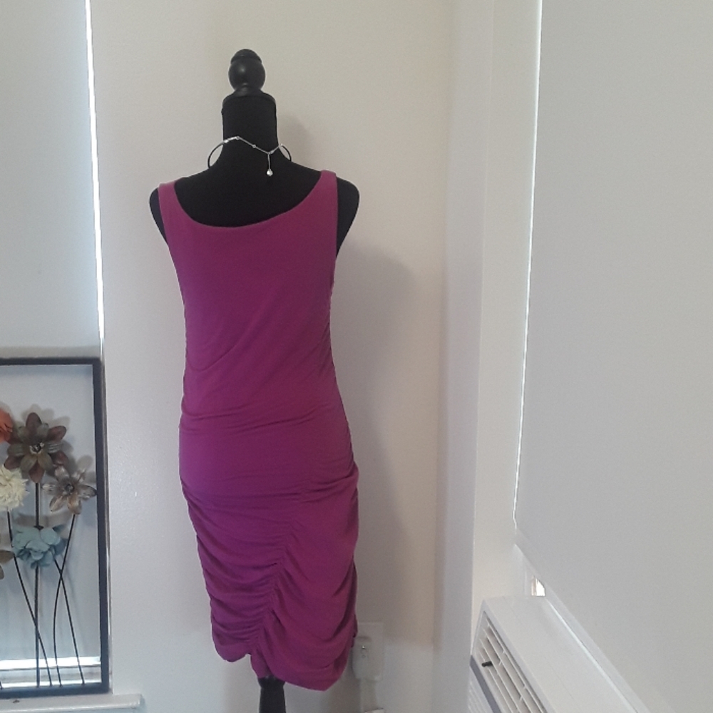 Isda & Co Maroon Ruched Dress - Small - Picture 2 of 4
